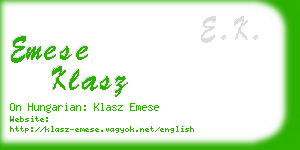 emese klasz business card